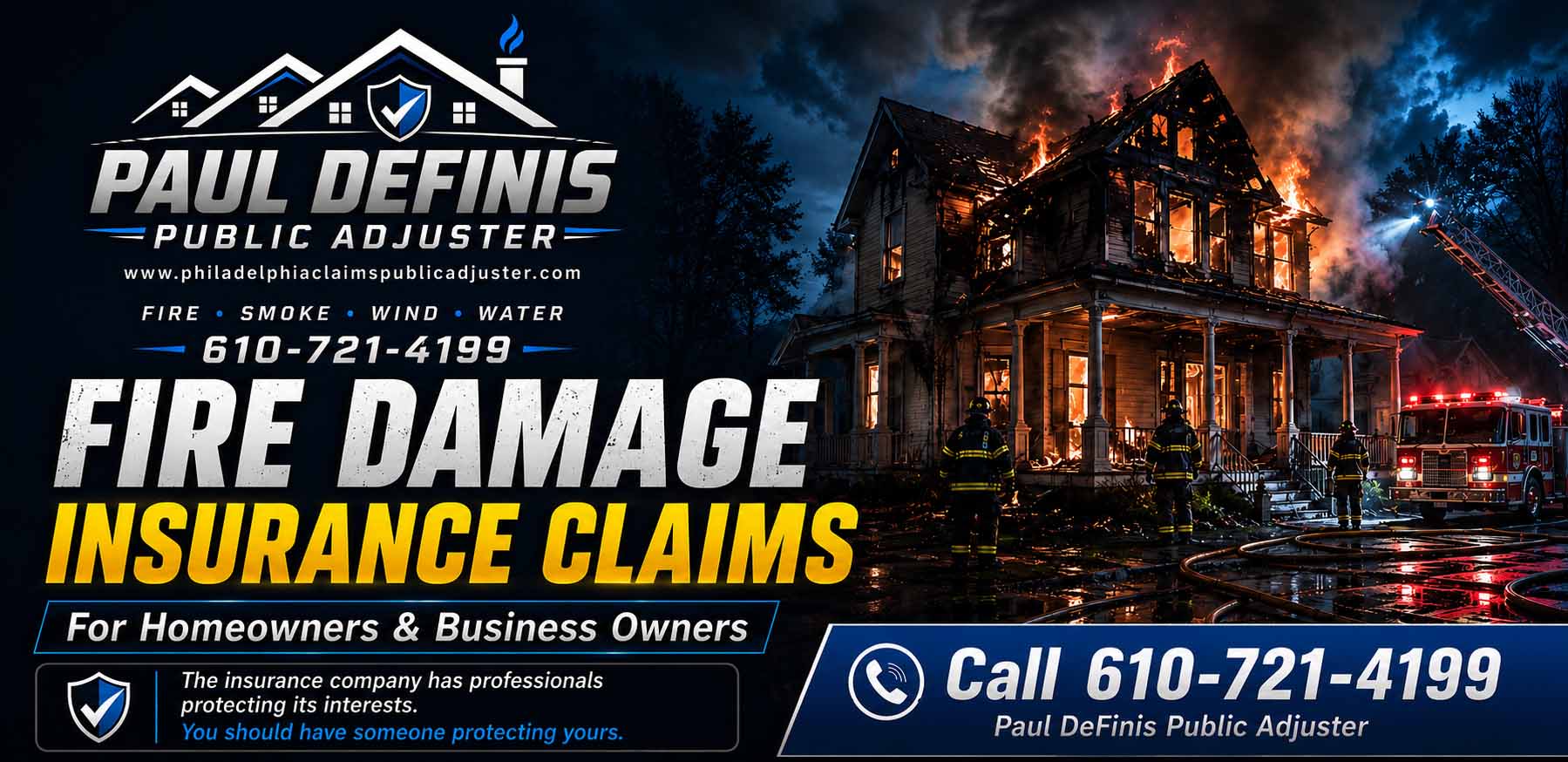 Fire Damage Public Adjuster 19087 St Davids Strafford Radnor Wayne 19023 Darby 19082 Upper Darby