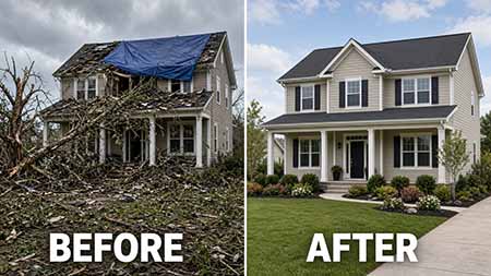 Storm Damage Public Adjuster 19063 Media Rose Valley 19064 Springfield 19065 Moylan Delaware County Pennsylvania. Paul Definis assists homeowners and businesses with storm damage, wind damage, hail damage, roof damage, water damage and property insurance claims. Call 610-721-4199.